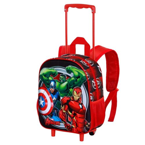 Sac à dos 3D à Roulettes Petit - Marvel Avengers Almighty - Rouge - Taille Unique