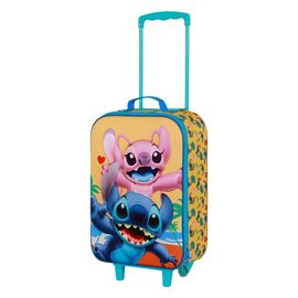 Valise Trolley Soft 3D - Disney Lilo et Stitch Ocean - Bleu - Taille Unique