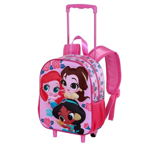 Sac à dos 3D à Roulettes Petit - Disney Princesses Disney Flowers - Rose - Taille Unique