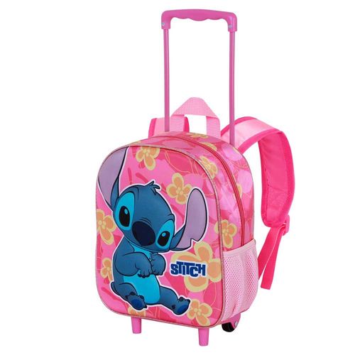 Sac à dos 3D à Roulettes Petit - Disney Lilo et Stitch Cute - Rose - Taille Unique