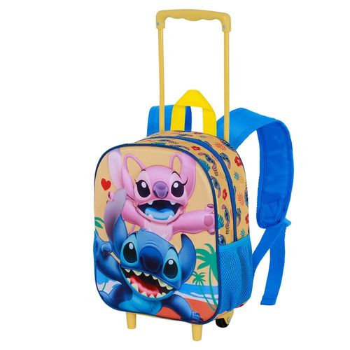 Sac à dos 3D à Roulettes Petit - Disney Lilo et Stitch Ocean - Bleu - Taille Unique