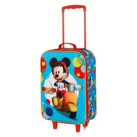 Valise Trolley Soft 3D - Disney Mickey Mouse Scooter - Bleu - Taille Unique
