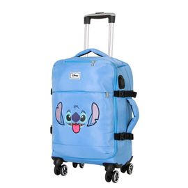 Valise Cabine 4 Roues - Disney Lilo et Stitch Face - Bleu - Taille Unique