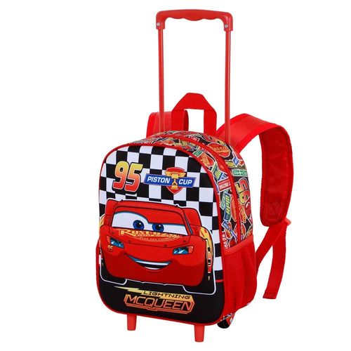 Sac à dos 3D à Roulettes Petit - Disney Cars 3 Racer - Rouge - Taille Unique