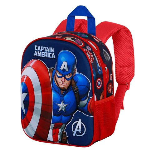 Sac à Dos 3D Elite - Marvel Captain America Patriot - Multicolore - Taille Unique