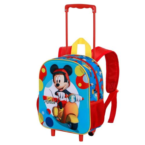 Sac à dos 3D à Roulettes Petit - Disney Mickey Mouse Scooter - Bleu - Taille Unique