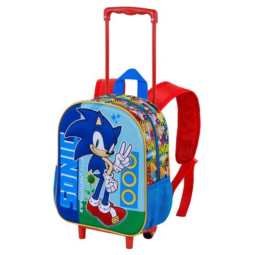 Sac à dos 3D à Roulettes Petit - Sonic Unstoppable - Bleu- Taille Unique