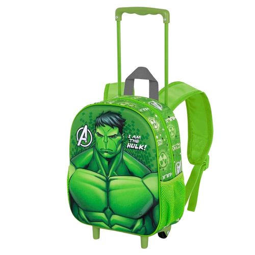 Sac à dos 3D à Roulettes Petit - Marvel Hulk Rage - Vert - Taille Unique