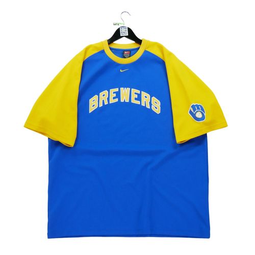 Reconditionné - Maillot Homme Mlb Milwaukee Brewers - Taille 2xl - Homme - Bleu