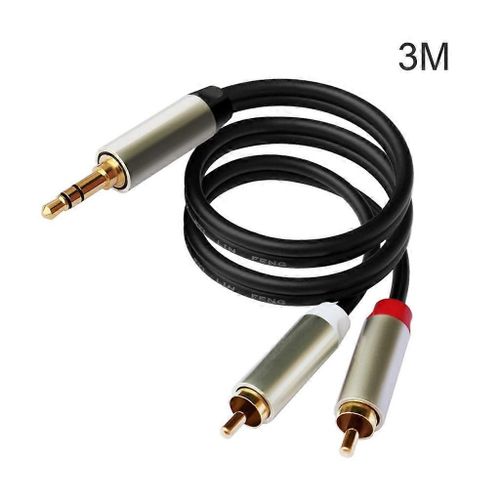 Câble RCA vers 3,5 mm Câble 1/8 vers RCA Audio Y Cordon Mâle vers Mâle Adaptateur Jack pour Tablettes