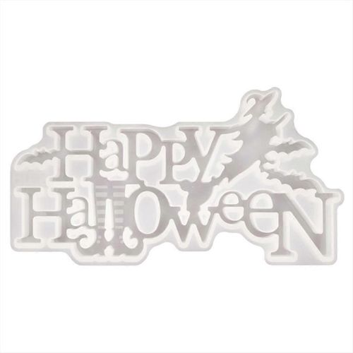 Diy Époxy Moule Halloween Lettre Moule Noël Sorcière Anglais Lettre Set Moule