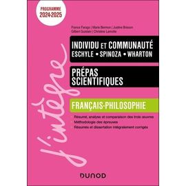 Individu Et Communauté, Eschyle, Spinoza, Wharton - Français-Philosophie