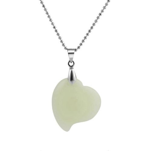 Vert Lumineux Pierre Naturelle Pendentif Géométrique Pendentif Collier Mode Bijoux Cadeau