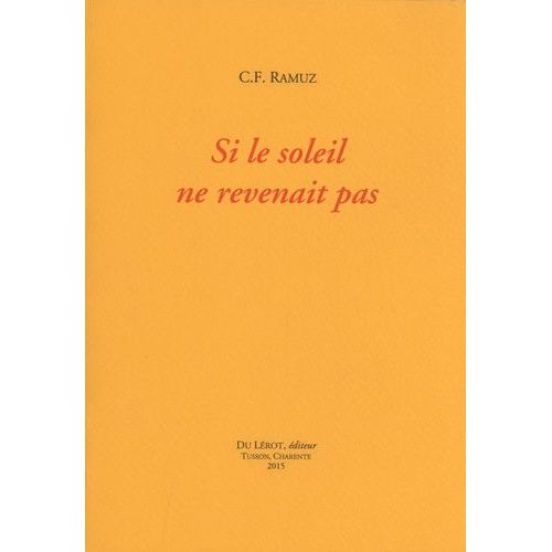 Si Le Soleil Ne Revenait Pas