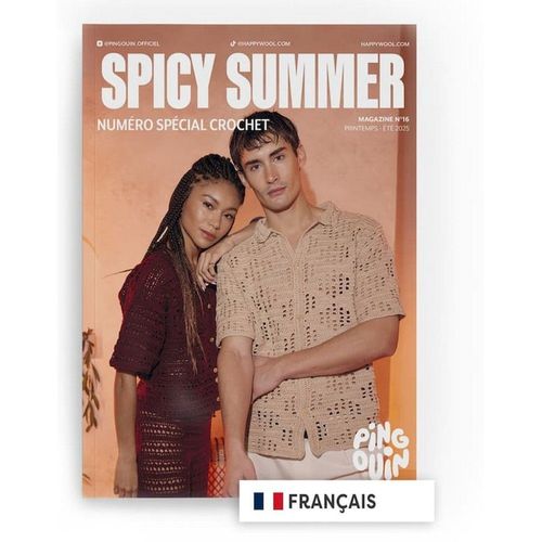 Magazine Pingouin N°16 Printemps-Été 2025 ¿ Spicy Summer ¿ Numéro Spécial Crochet