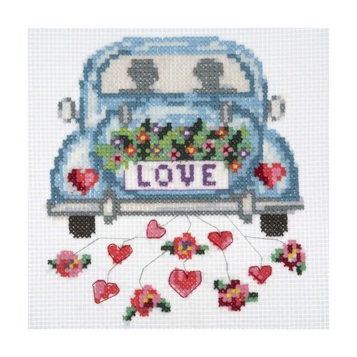 Mini Kit Point De Croix Love 14 X 15,2 Cm ¿ Trimits Taille : 14 X 15,2 Cm. Color : Love