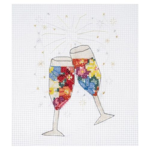 Mini Kit Point De Croix Cheers 11 X 15 Cm ¿ Trimits. Taille : 11 X 15 Cm