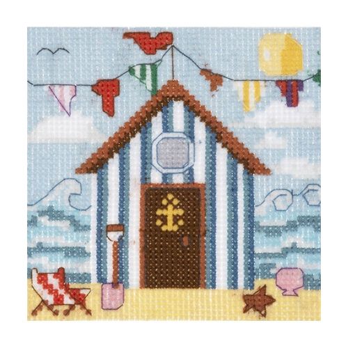 Mini Kit Point De Croix Beach Hut 13 X 13 Cm ¿ Trimits Taille : 13 X 13 Cm. Color : Beach Hut