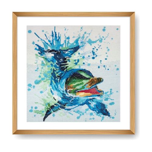 Kit Point De Croix Dauphin 34,5 X 35 Cm ¿ Trimits Taille : 34,5 X 35 Cm. Color : Dauphin
