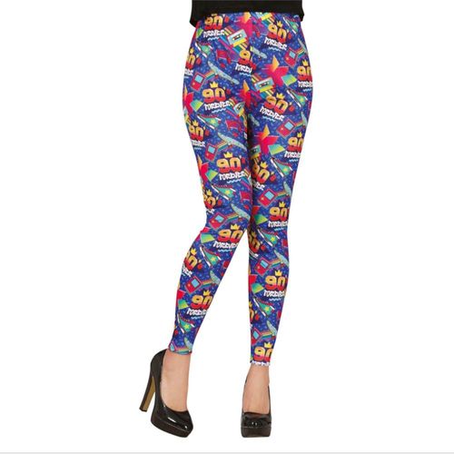 Leggins À Motifs Vintage Années 90 Bleu Femme