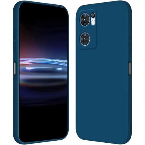 Coque Pour Oppo Find X5 Lite/Reno7 5g 6.43"" Étui En Silicone Tpu Souple - Bleu Saphir
