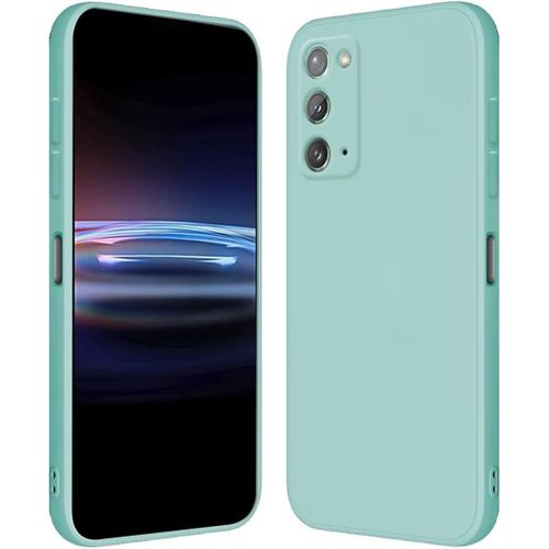 Coque Pour Samsung Galaxy Note20 5g 6.7"" Étui En Silicone Tpu Souple - Cyan Clair