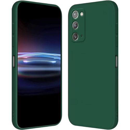 Coque Pour Samsung Galaxy Note20 5g 6.7"" Étui En Silicone Tpu Souple - Vert Foncé