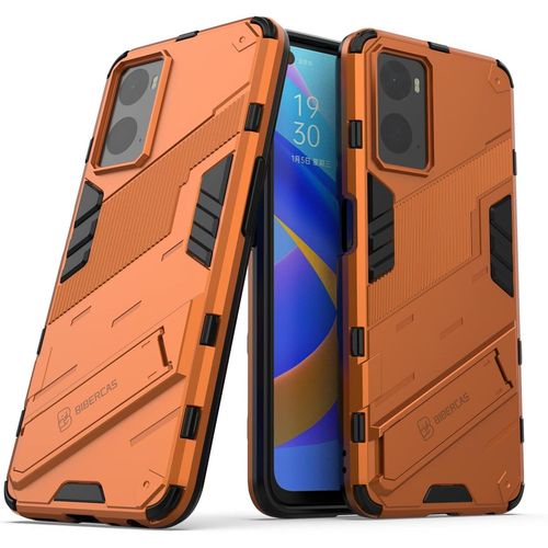 Coque Pour Realme 9i Housse De Protection Double Armure Mixte Tpu+Pc Support Invisible Fort Et Robuste Antichoc Housse Pour Realme 9i. Orange