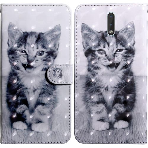 Coque Pour Nokia 2.3, Housse Premium En Cuir Nokia 2.3, Magnétique À Clapet Anti-Choc Flip Case Portefeuille Pu Cuir À Rabat Housse Étui De Protection Avec Porte Cartes Chat 4