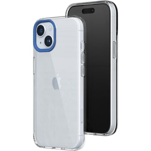 Rhinoshield Clear Pour Iphone 15 Résiste Au Jaunissement, Haute Transparence, Coque De Protection Personnalisable Clear - Bleu Cobalt