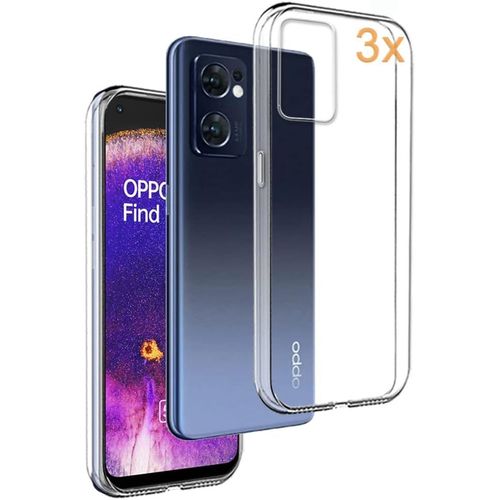 Lot De 3 Coque Pour Oppo Find X5 Lite Tpu Transparent En Silicone Ultra Fine 0.33mm