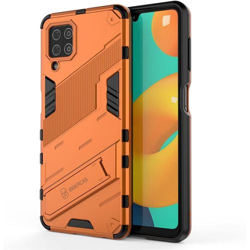 Coque Pour Samsung Galaxy M32 Double Protection Silicone Antichoc Anti-Rayures Housse Robuste Case Orange