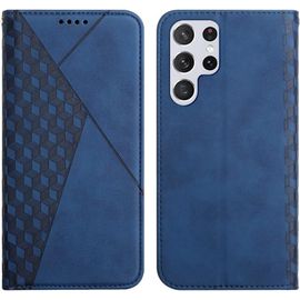 Pour Coque Samsung Galaxy S22 Ultra Protection Portefeuille Antichoc Anti-Chute Flip Pu Housse Saphir