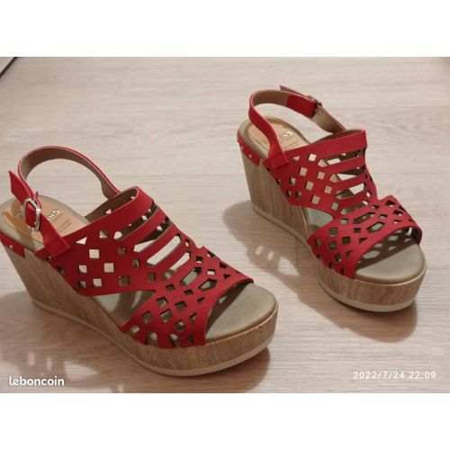 Nu-Pieds Dorking Modèle D7756-Nb / Kiss / Red Pointure 40