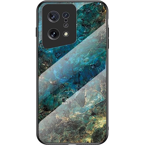 Mode Coque Pour Oppo Find X5antichoc Doux Tpu Silicone Protection Housse Marbre Glass Modèle Anti Rayures Case Pour Oppo Find X5 Coquebleu