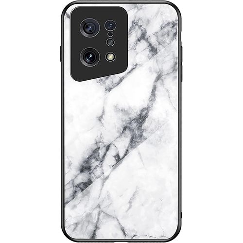 Mode Coque Pour Oppo Find X5antichoc Doux Tpu Silicone Protection Housse Marbre Glass Modèle Anti Rayures Case Pour Oppo Find X5 Coqueblanche