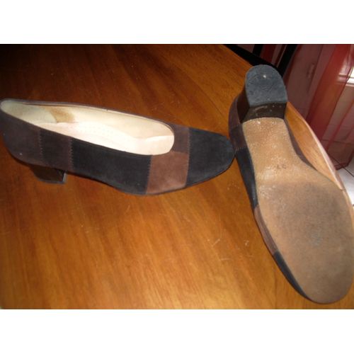 Escarpins Vetissimo Cuir Pointure 37 Tons Marron/Noir