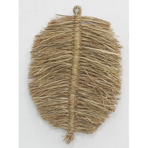 Décorations murales en jute naturel Feuille (lot de 2)