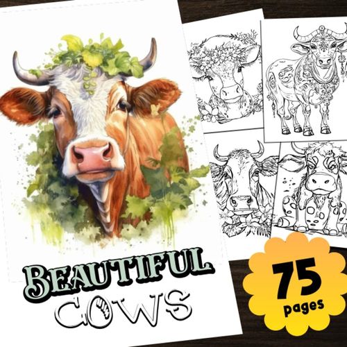 Vaches & Bétail Livre De Coloriage: Livre De Coloriage Xxl Avec Vaches, Bovins Et Veaux Pour Les Enfants Et Les Fans De La Ferme (French Edition)