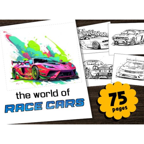 Livre De Coloriage De Voiture De Course: Livre De Coloriage Xxl Pour Les Fans De Voitures De Course, Les Futurs Pilotes De Rallye Et Les Passionnés De Voitures De Sport ! (French Edition)