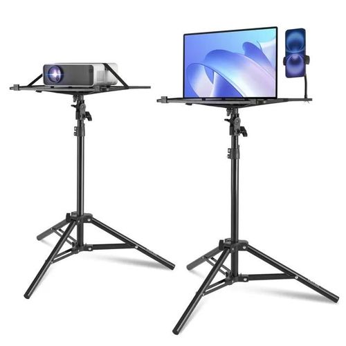 VEVOR Support de Projecteur et d'Ordinateur Portable,Trépied pour Vidéoprojecteur Hauteur Réglable 68,5-160 cm,Stand de Vidéoproj