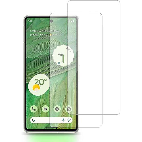 Verre Trempe Compatible Avec Google Pixel 7 Protection Ecran 2 Pieces Flim Protection Durete 9h Haut Definition Anti Rayures Sans Bulles Tempered Glass Screen Protector