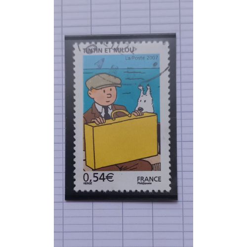 L143 -- Timbre Oblitéré France N ° 4051 -- Année 2007 -- " Personnage Célèbre, Les Voyages De Tintin Et Milou ".