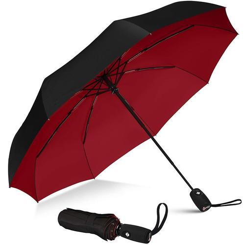 Repel Umbrella Parapluie de Voyage Coupe-Vent Résistant au Vent Petit Compact Léger Automatique Tige en Acier Robuste Mini Pliable