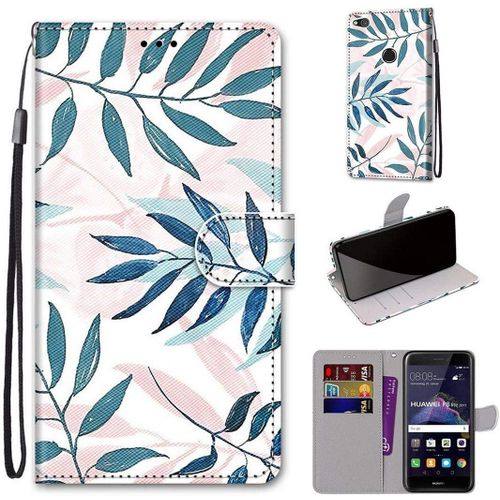 Huawei P8 Lite 2017 P9 Lite 2017 Coque Beau Pu Cuir Magnétique Flip Portefeuille Support Portecarte Dragonne Protecteur Coque Housse Étui Pour Huawei P8 Lite 2017 P9 Lite 2017 Dh16