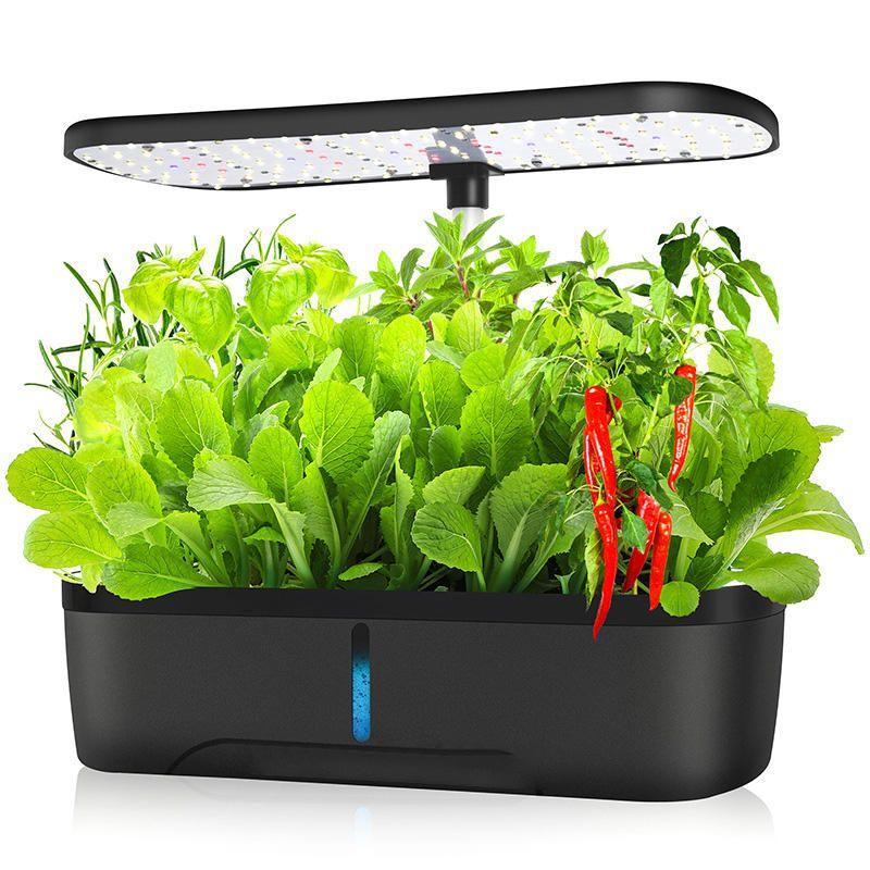 Système de culture hydroponique avec écran LCD tactile,Kit de jardinage  d'herbes d'intérieur à 12 dosettes,Germination des plantes de 3,5 l