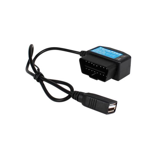 24 Heures 5V 3A USB Câble de Charge de Voiture OBD Hardwire Kit avec Interrupteur 0,5 MèTre de Fil pour Dash Cam CaméScope VéHicule DVR