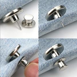 Oskan Lot de 6 boutons de jeans, épingles à boutons réglables, resserrez la  taille du pantalon, sans couture ni outils, épingles à pantalons  instantanées, installation simple, réutilisables