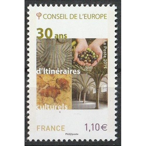 Timbre Conseil De L'europe 2017, 30 Ans D'itinéraires Culturels. Neuf** N° 170