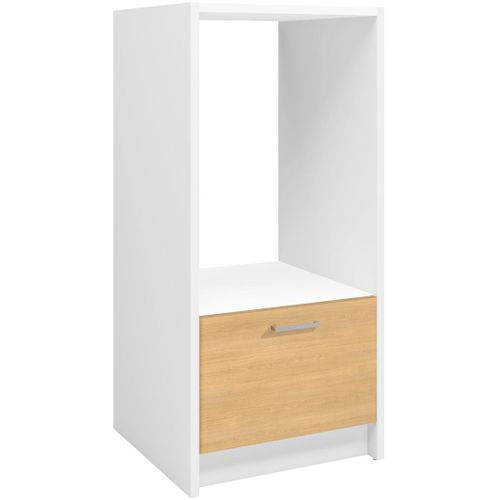 Moderna Meuble Bas Pour Réfrigérateur Onelia 60 Cm Mélaminé 25mm Chêne S , 1 Caisson 1 Tiroir